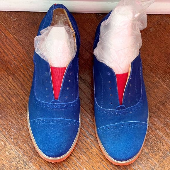 TOMMY HILFIGER Navy Blue Oxfords - Picture 7 of 13